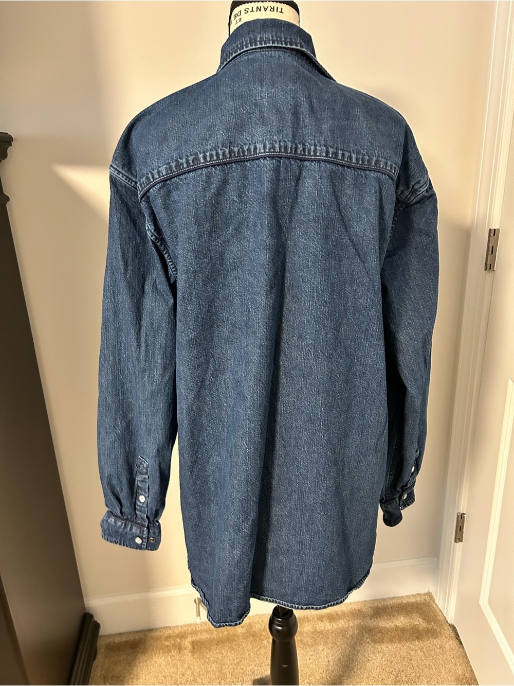 BDG Dark Blue Denim Button-Down Shirt